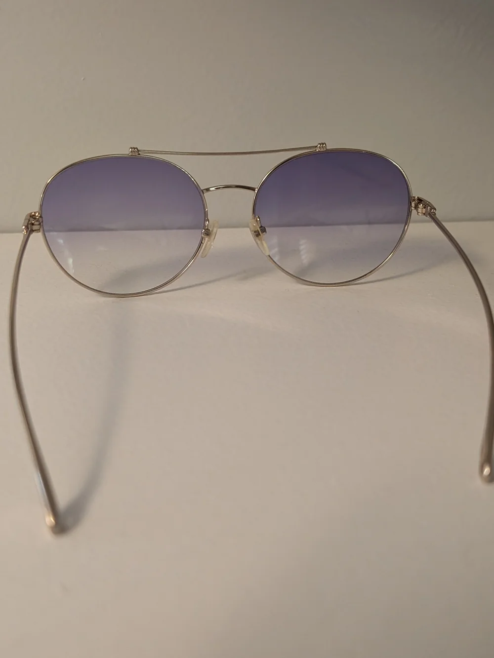 Etro Gold Frame Sunglasses with Purple Gradient Lenses